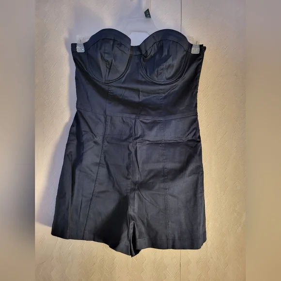 Anthropologie Maeve Strapless Bustier Romper - Picture 3 of 6